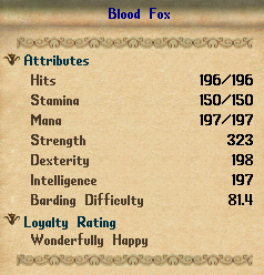 an example of a blood fox with over 190 natural dexterity
