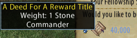 Commander Reward Title